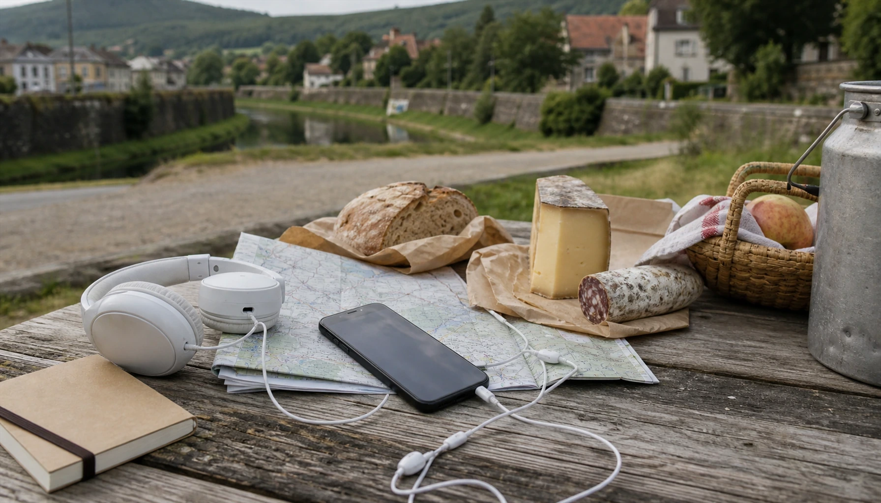 Visuel éditorial photoréaliste sur Pays de Montbéliard: des podcasts pour approcher le terroir avant de partir, rubrique Voyage pour Lagazelledessabl...