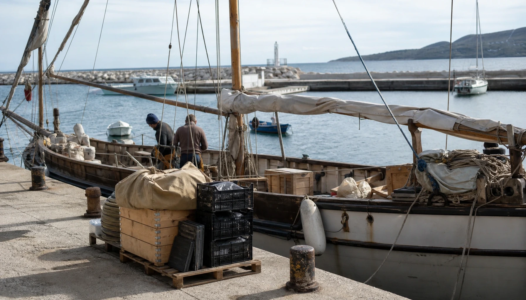 Visuel éditorial photoréaliste sur Transport à la voile en Méditerranée: Bourlingue & Pacotille prépare la suite, rubrique Nautisme pour Lagazelledes...
